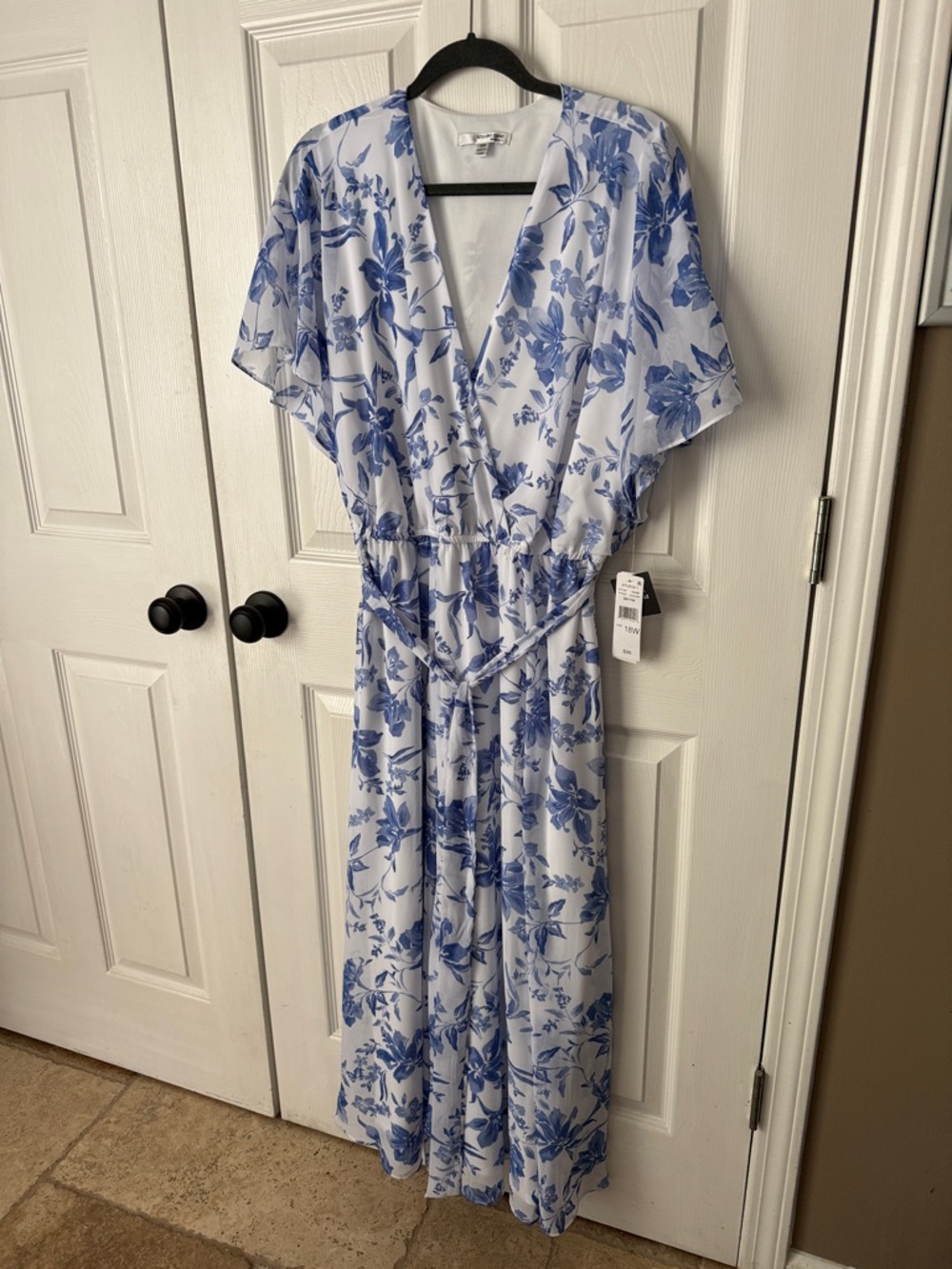 Studio one Blue Floral Wrap Dress